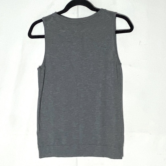 Jacob Grey Knit Sleeveless Top With Keyhole Detail M - Picture 11 of 12